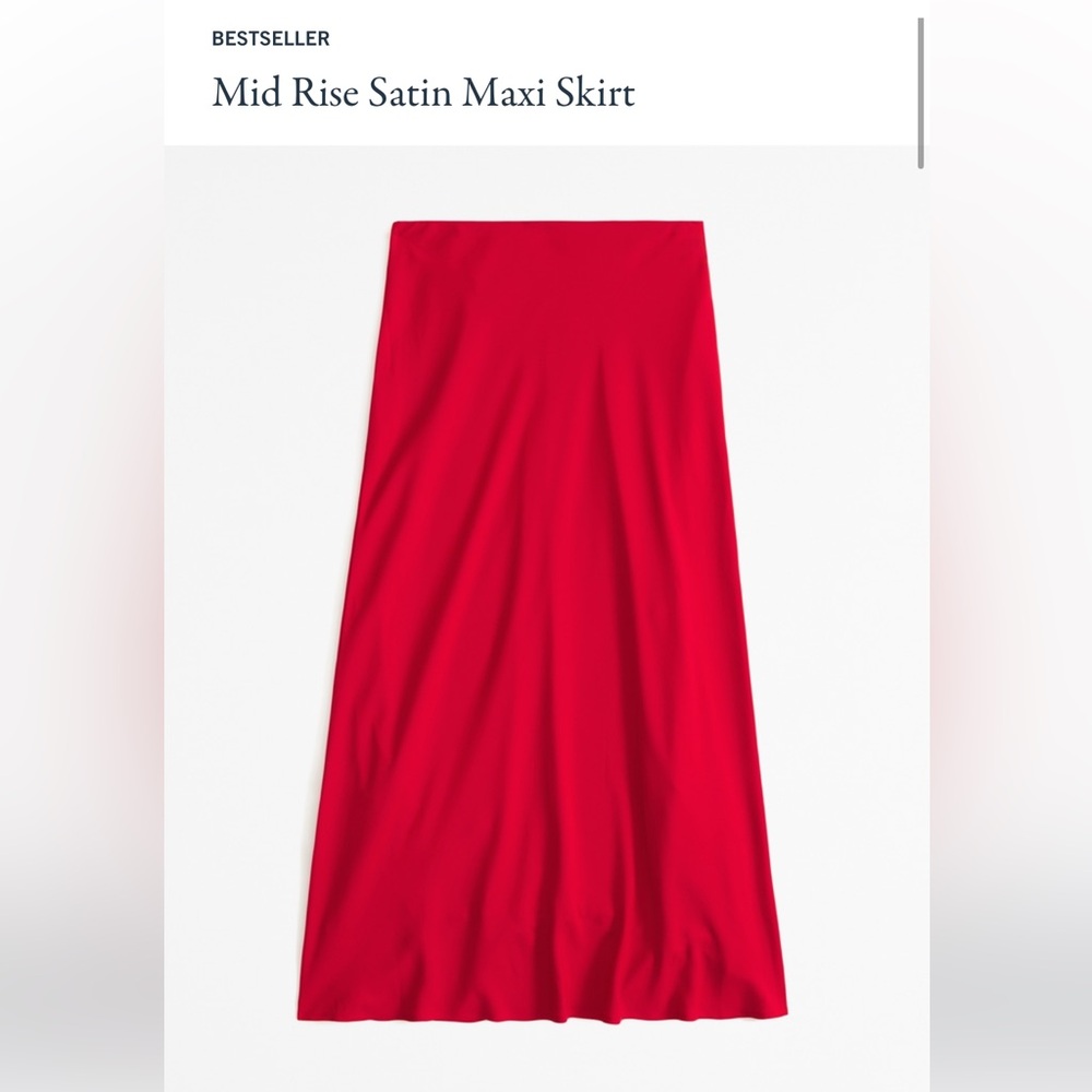 Abercrombie & Fitch matte satin maxi skirt.